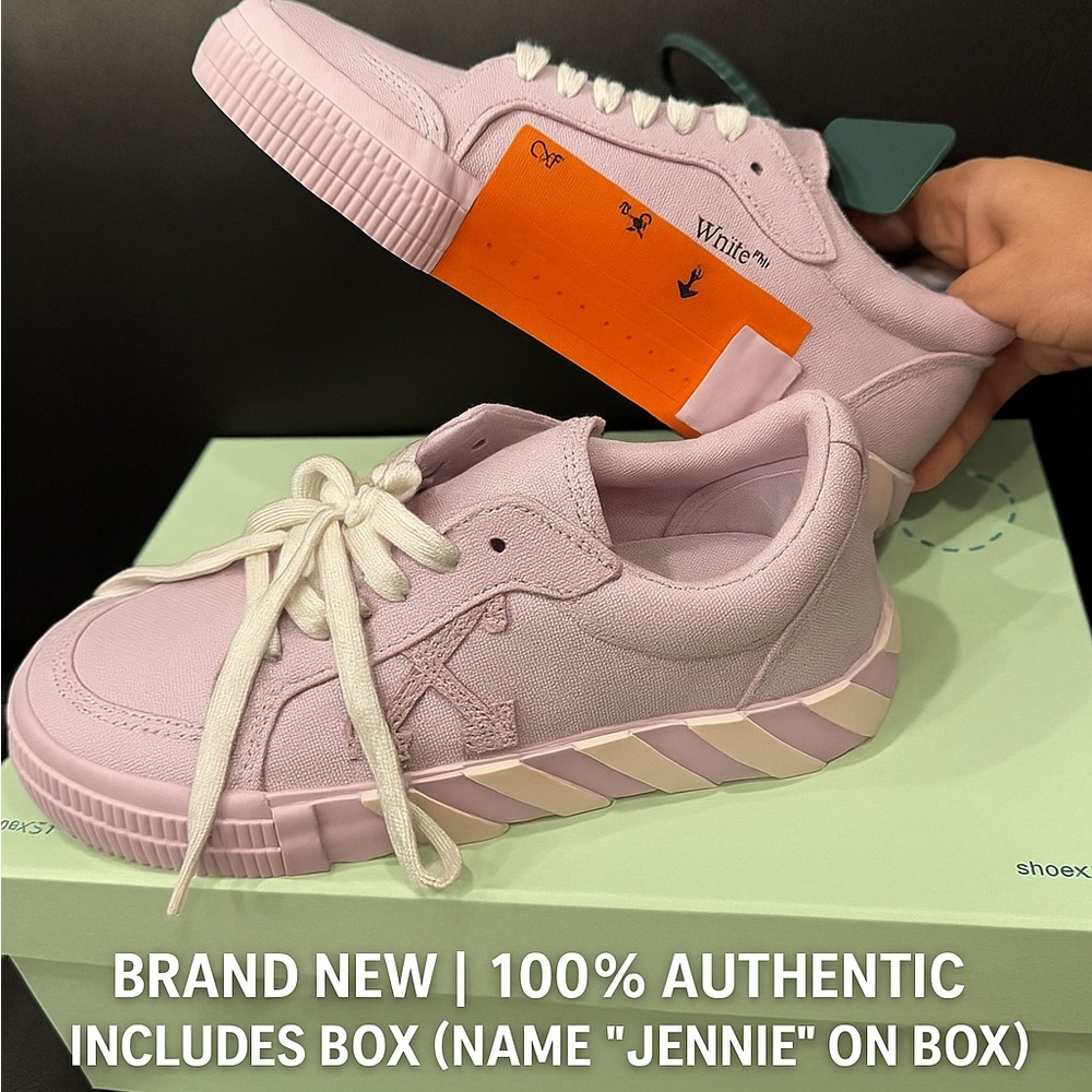 Off-White Vulcanized Low Sneakers Purple | Brand New w/ Box